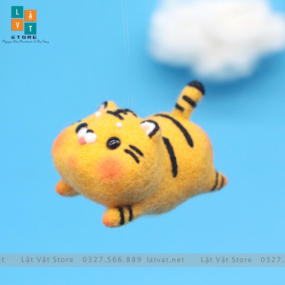Bộ len chọc Hổ Nhâm Dần 2022 cực dễ thương, làm móc khoá từ len, needle felting tiger có hướng dẫn