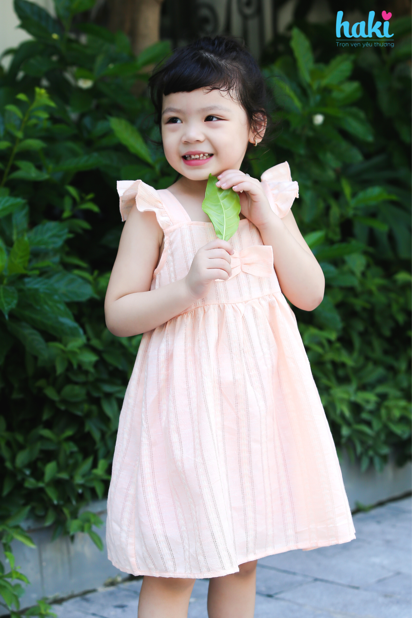 Đầm bé gái cổ vuông tay cánh tiên HAKI, váy bé gái, đầm mùa hè cho bé gái, váy hè, đầm thiết kế cho bé HK525