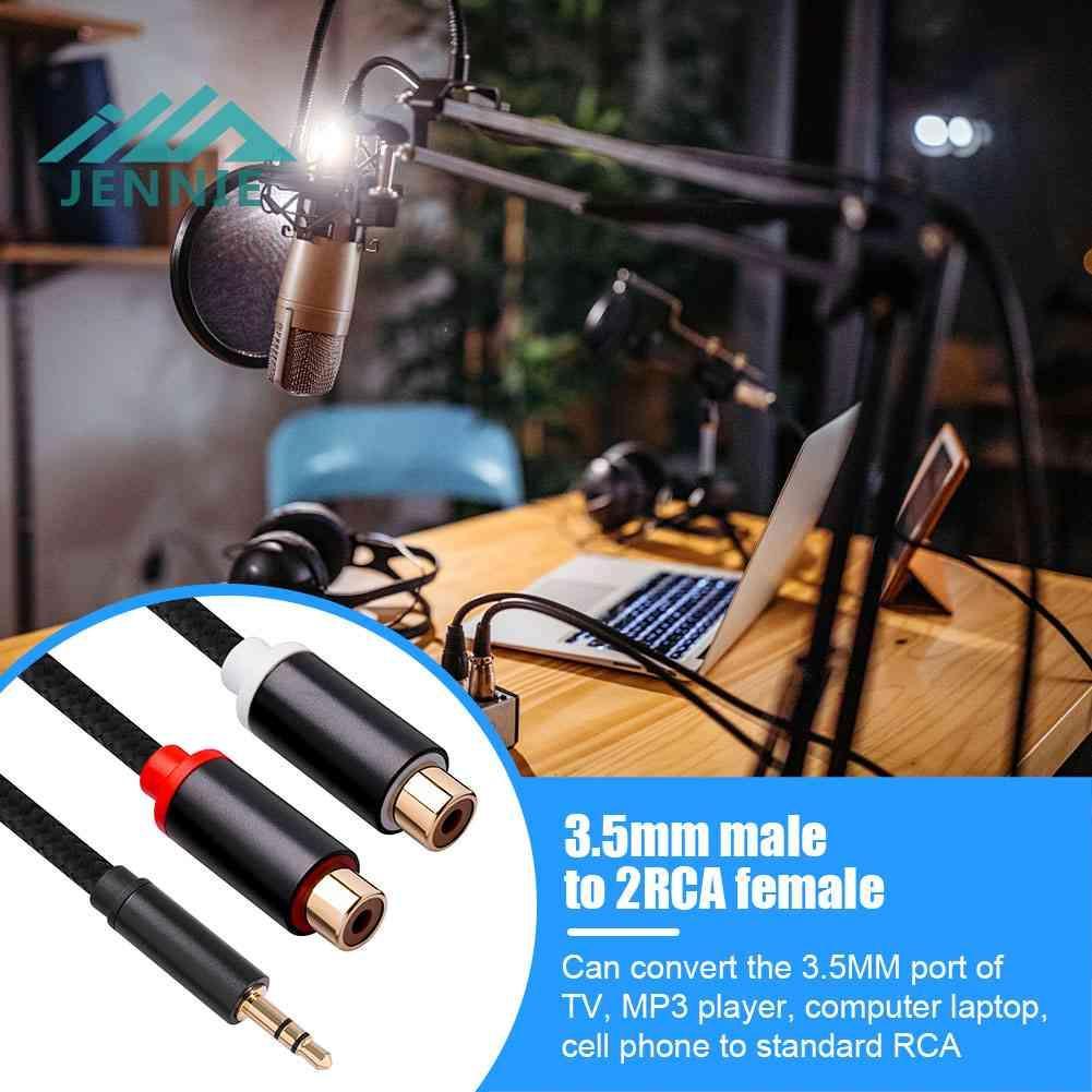 Cáp Chia Âm Thanh RCA 3.5mm Sang 2RCA Cho TV / PC / DVD