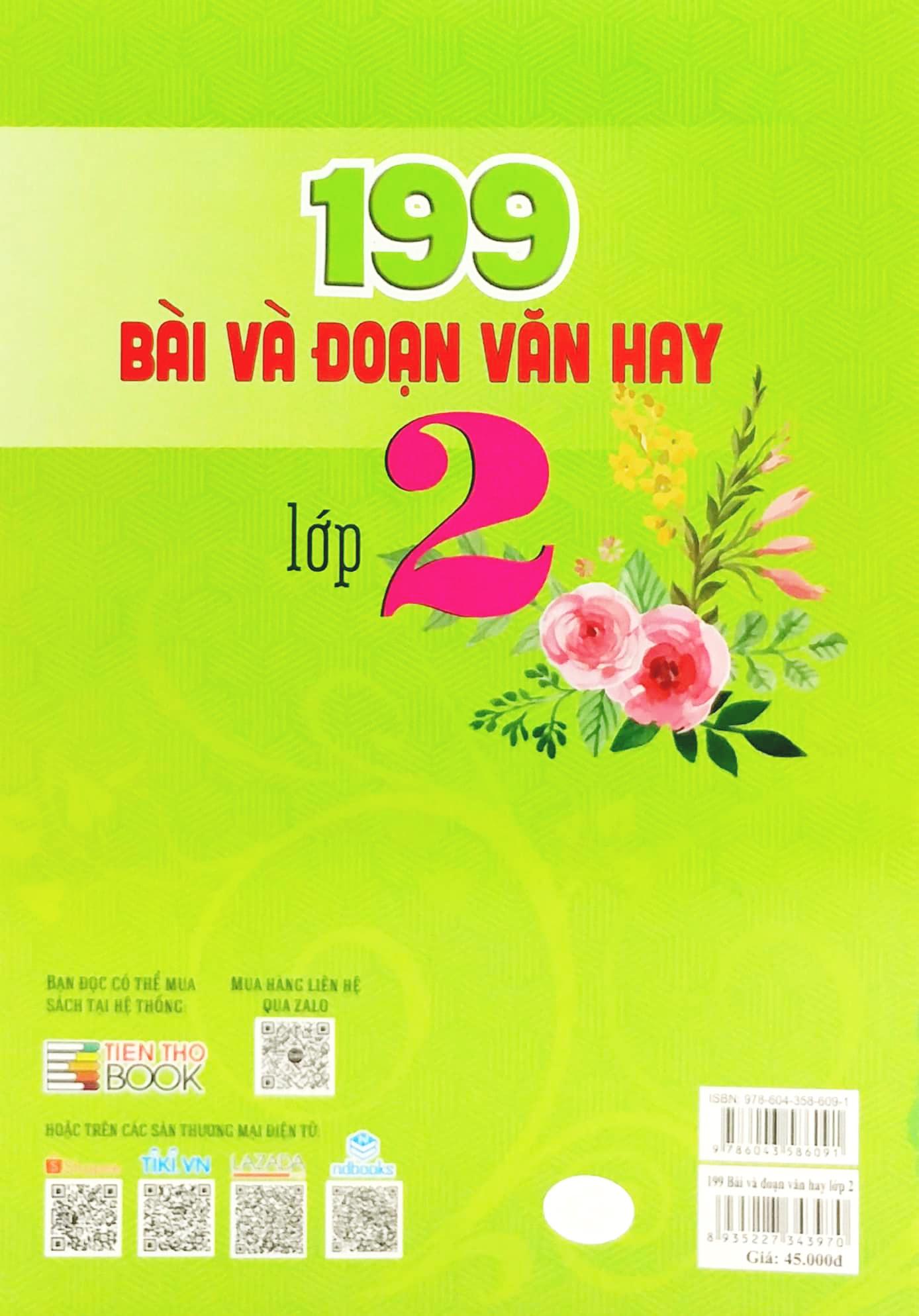 199 Bài Và Đoạn Văn Hay Lớp 2