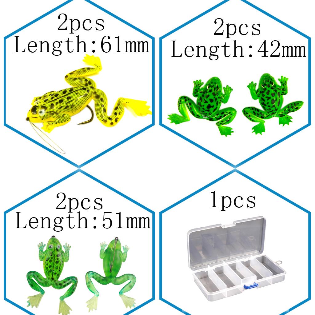 30pcs Mixed Pattern Topwater Lure Frog Soft Bait Accessories Swivels Leaders