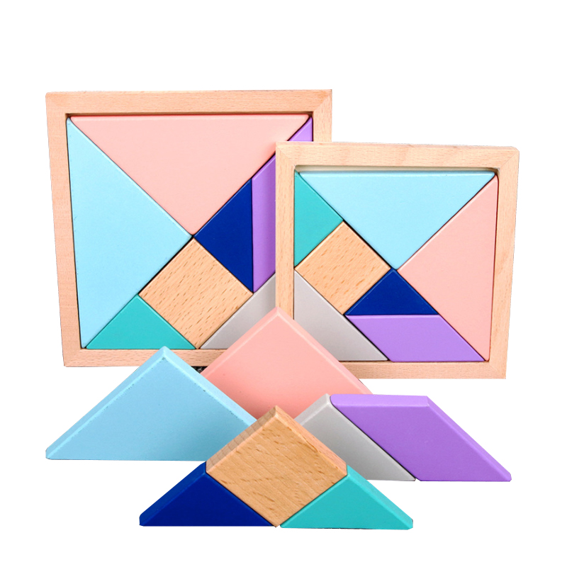 Combo Tangram + Đàn Cầu Vồng Thiết Kế Màu Pastel Dễ Thương. Đồ Chơi Giáo Dục Sớm Montessori Cho Bé Từ 1 Tuổi ETED35NYN161FG