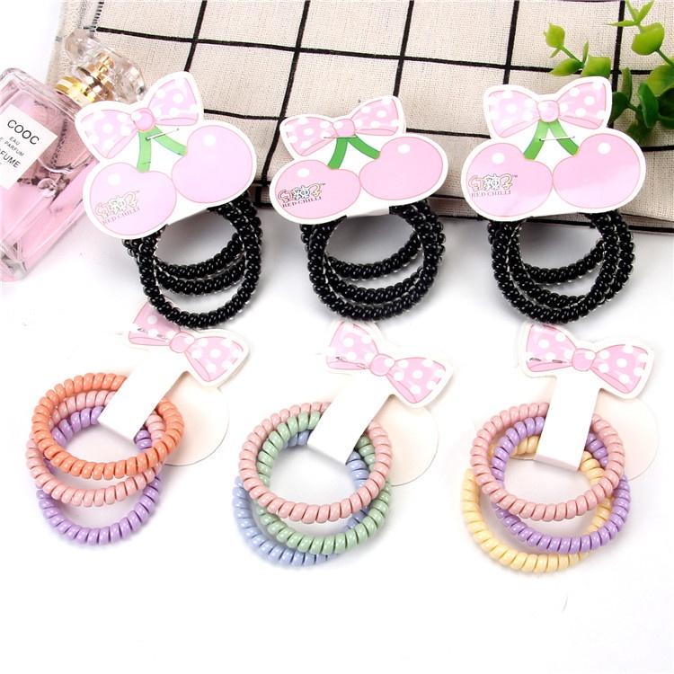 Combo 2 Dây Buộc Tóc Lò Xo, Set 3 Thun Cột Tóc Lò Xo Mẫu Mới Phong Cách Hàn Quốc