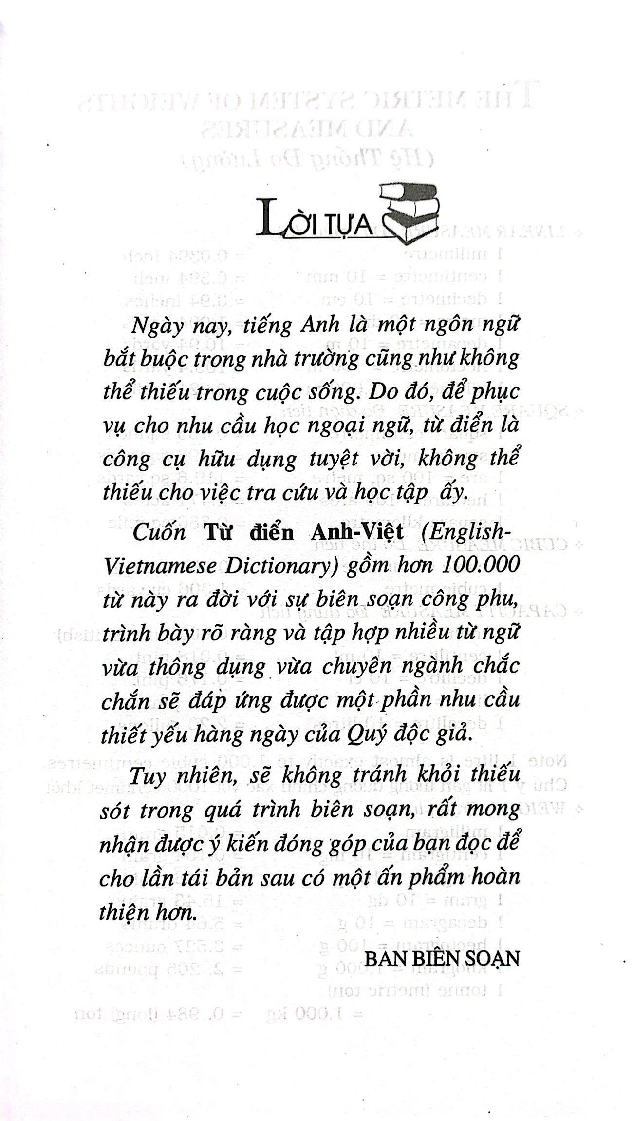 Từ Điển Anh - Việt 100.000 Từ