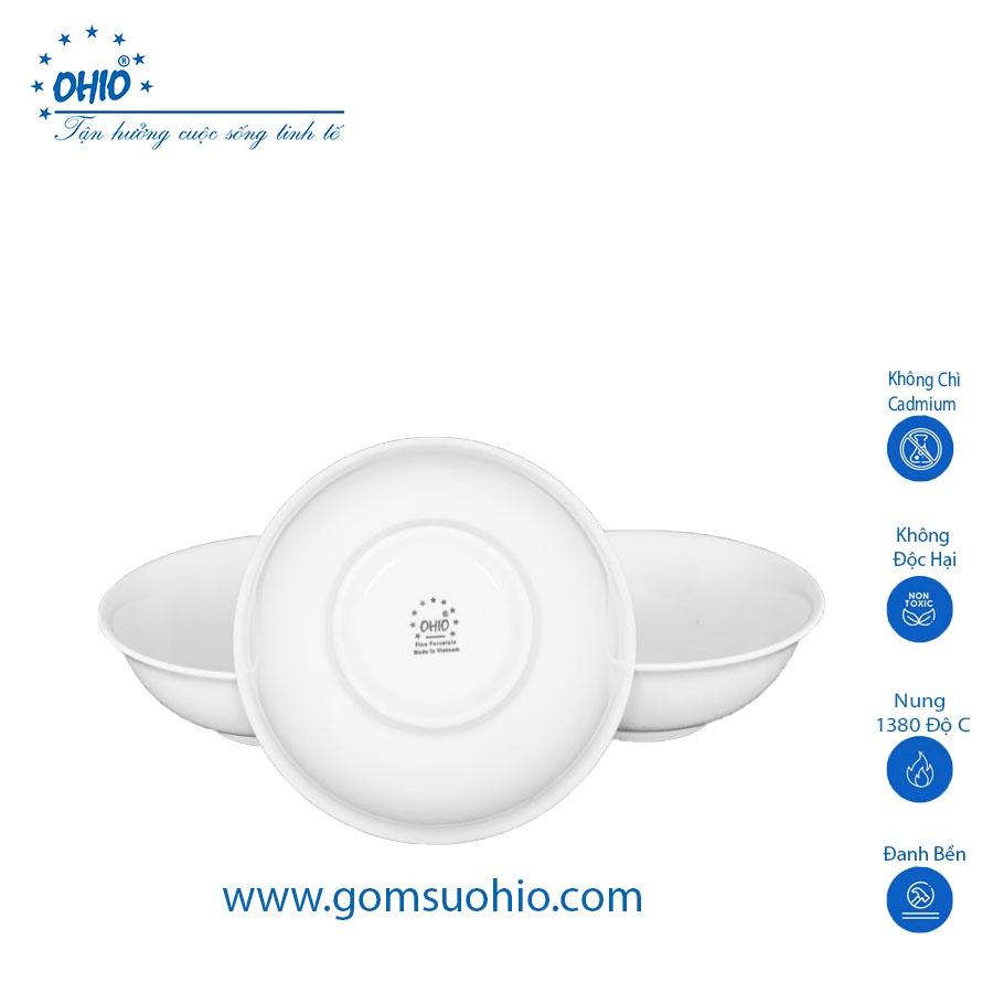 Tô LOE 18cm Sứ Trắng OHIO