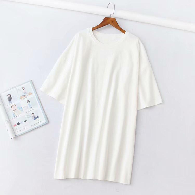 Áo thun UNISEX form rộng tay lở màu trắng / đen CRA012