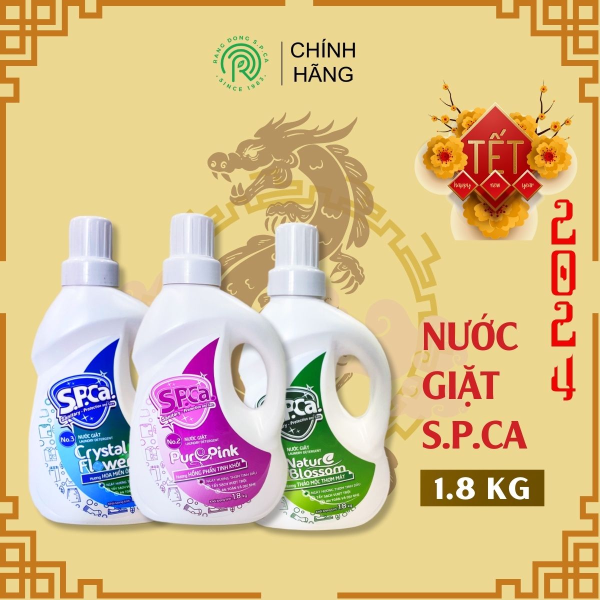 Nước giặt S.P.Ca. - Hoa Miền Ôn Đới 1.8 kg