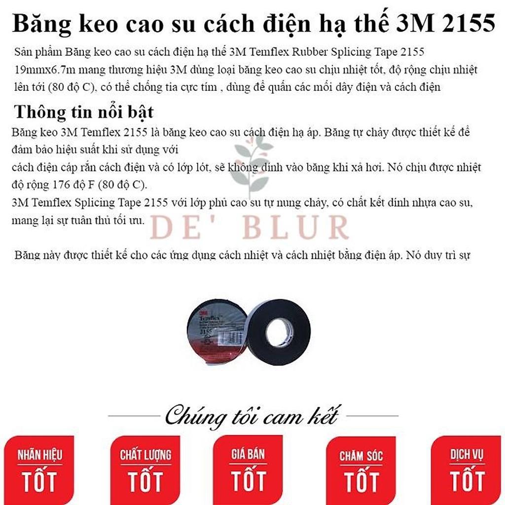 Băng Keo Điện Hạ Thế Dành Cho Cách Nước 3M Temflex 2155 khổ 19mm x 6.7m - 3M Long Vu