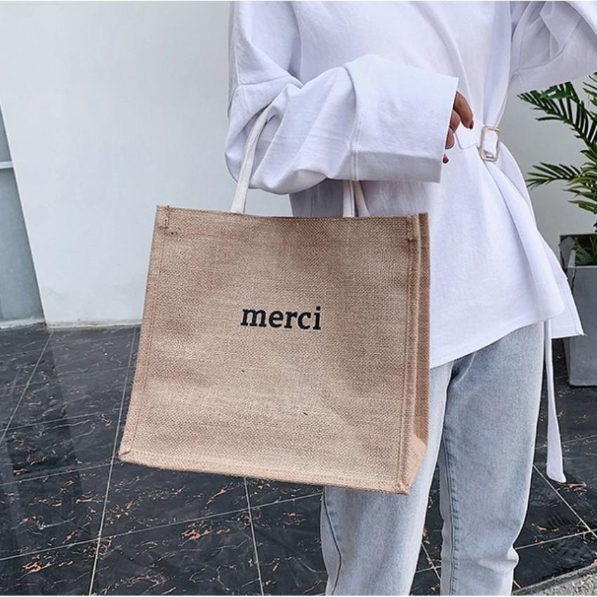 TÚI CÓI MERCI SIZE TO ĐI BIỂN PHONG CÁCH HQC 487  DRU - Hàng Chính Hãng