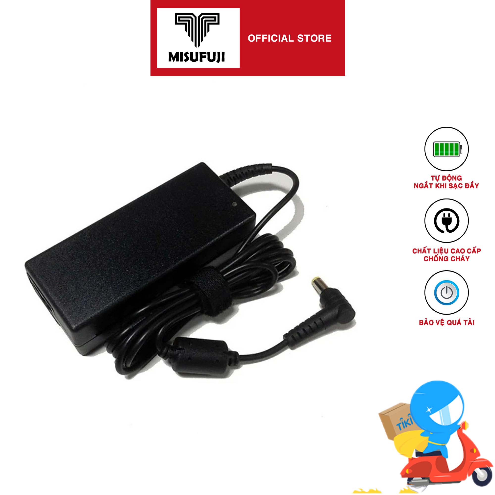 Sạc dành cho Laptop Asus 19V 3.42a - công suất 65w - Chân thường 5.5mm - Tặng kèm dây nguồn - Hàng Nhập Khẩu New Seal