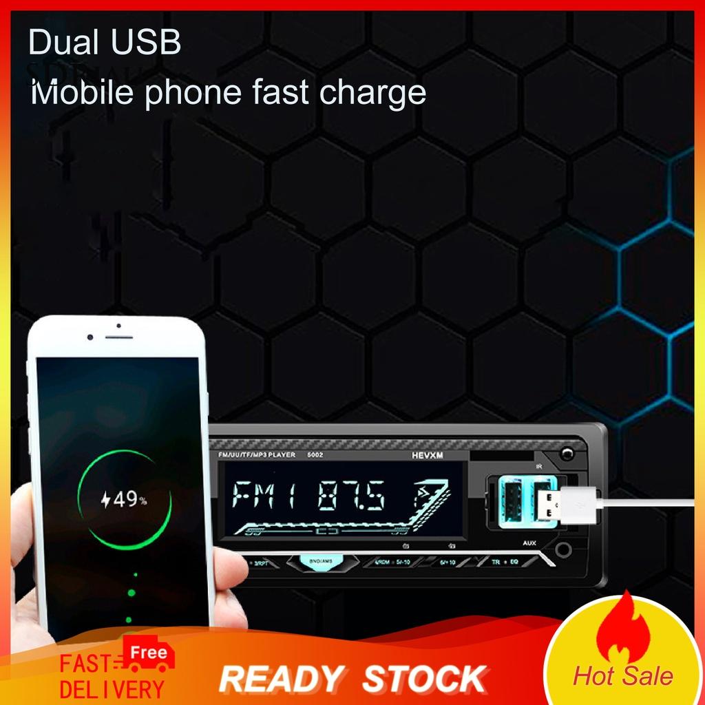 *QCDZ* 5006 12V Car MP3 Player Dual USB Quick Charging Bluetooth U Disk Card Radio Player for Vehicles