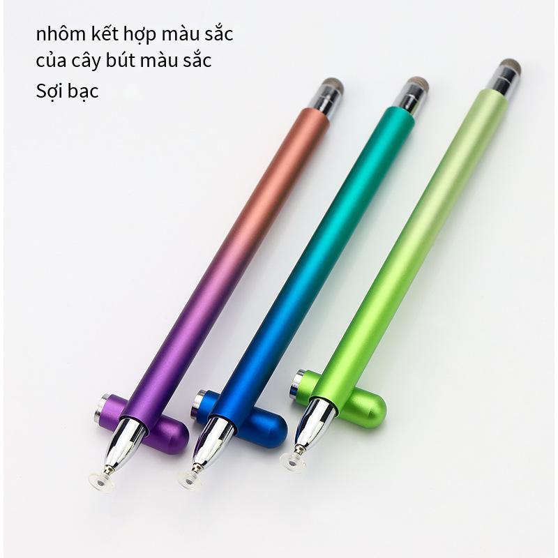 Màn hình cảm ứng điện thoại di động/ipad giá thấp nhất phù hợp với bút kim loại màu gradient đĩa vải đầu bút stylus hai trong một