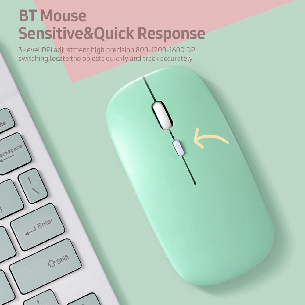 10in Portable BT Keyboard Mouse Combo 78 Keys Rechargeable Mini Keyboard 3-gear DPI Adjustable Mouse Wide Compatibility