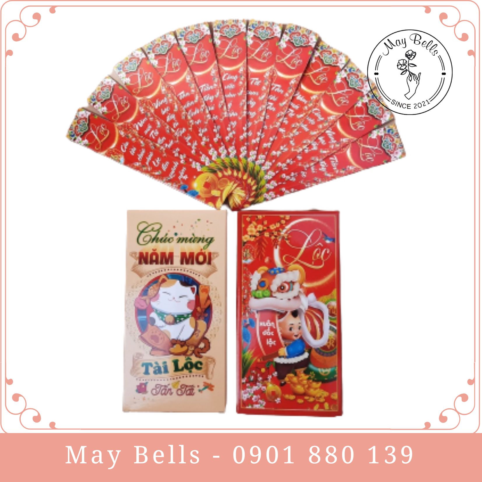 Lì Xì Gieo Quẻ Tết Quý Mão 2023 12 Câu Chúc Phát Lộc, Lì Xì Que Có Hộp Đựng và 12 Que Rút In Câu Chúc Hot Trend Ấn Tượng
