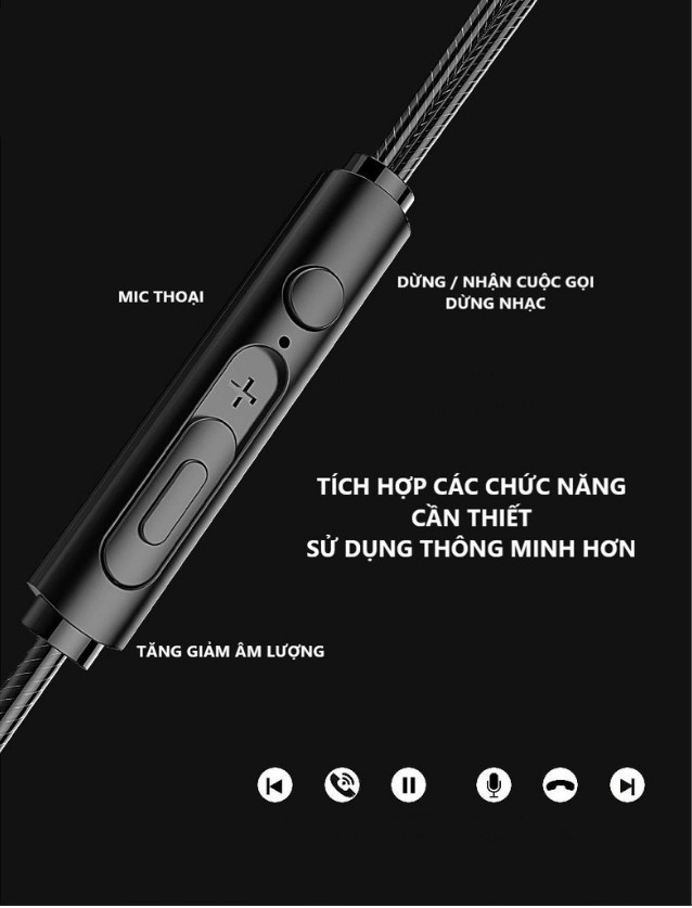 Tai Nghe Nhét Tai Âm HIFI S2000, Tai Nghe Trong Tai Có Mic, Âm Trầm Nổi Hi-Fi, Chơi Game Thể Thao, Có Mic Cho Điện Thoại - Hàng chính hãng