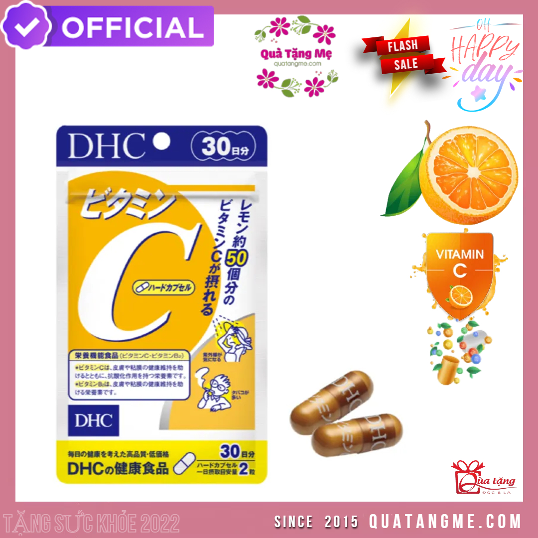 Vitamin C DHC Hỗ trợ sáng da, tăng sản xuất collagen, tăng sức đề kháng, nhanh lành vết thương - QuaTangMe Extaste