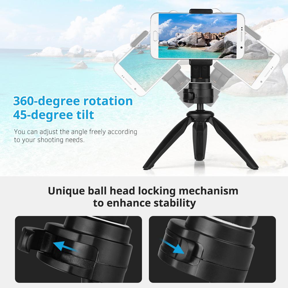 Giá đỡ Điện thoại Máy ảnh mini để bàn  có thể xoay 360 độ