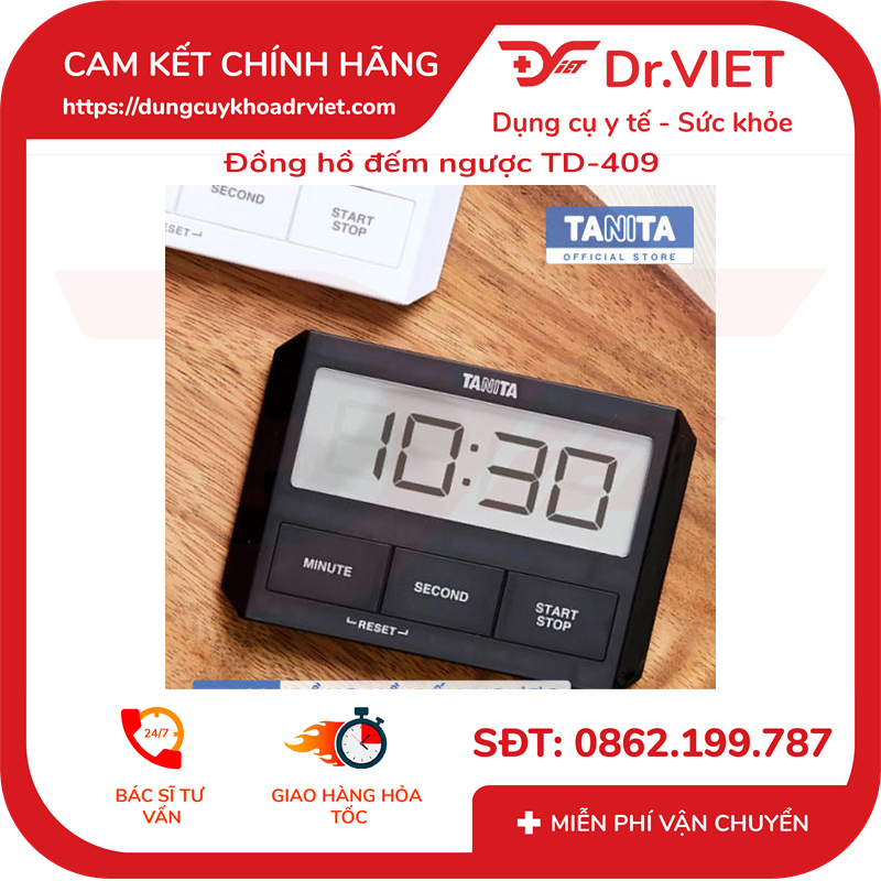 Đồng hồ đếm ngược TD-409 (tính toán thời gian nấu ăn, học tập, dùng trong  salon tóc hay các cuộc thi ) Lucass - Dr Viet