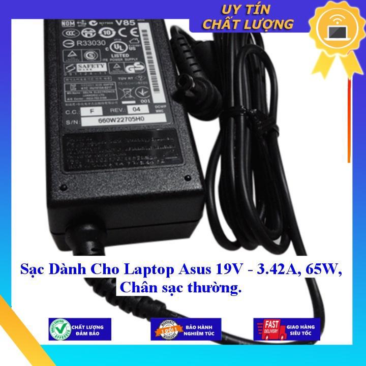 Sạc dùng cho Laptop Asus 19V - 3.42A, 65W Chân sạc thường - Hàng Nhập Khẩu New Seal