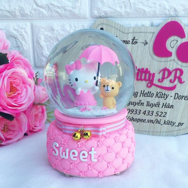 Quả cầu tuyết pha lê HELLO KITTY PR