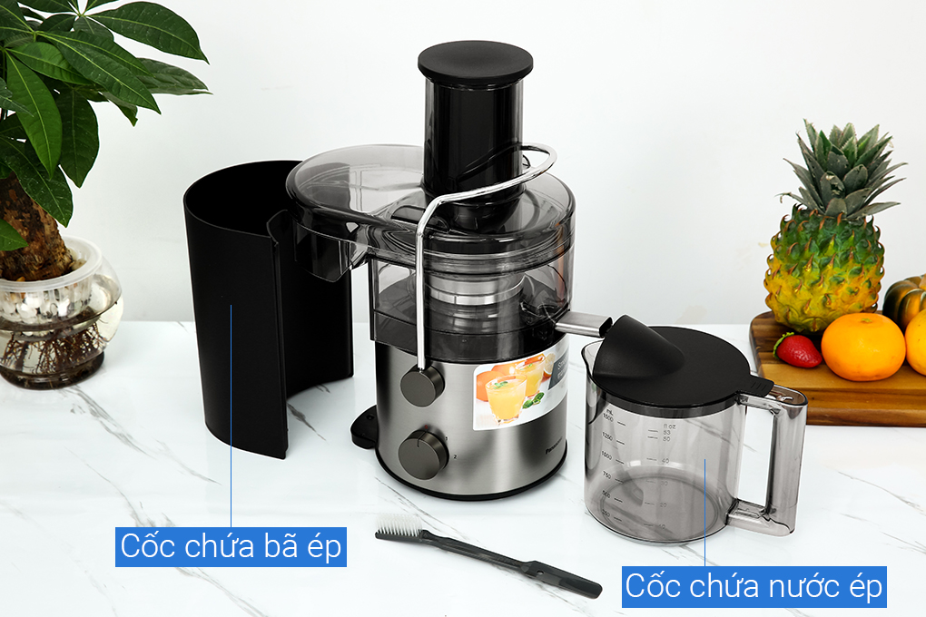 Máy ép trái cây Panasonic MJ-CB600SRA-Ép nhanh nghiền kiệt với mâm xay 100% kim loại - Hàng chính hãng