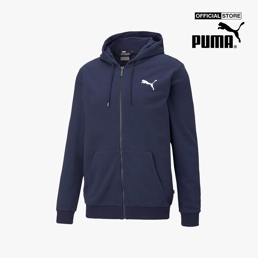PUMA - Áo khoác thể thao nam phối zip Essentials Small Logo 586704-76