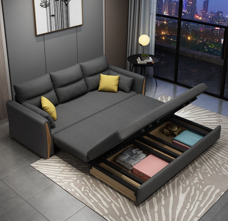 Sofa giường đa năng hộc kéo HGK-08 ngăn chứa đồ tiện dụng Tundo KT 1m8
