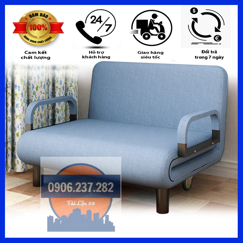 Ghế sofa gấp gọn đa năng rộng 80cm, 100cm, 120cm, giường sofa gấp gọn thành ghế