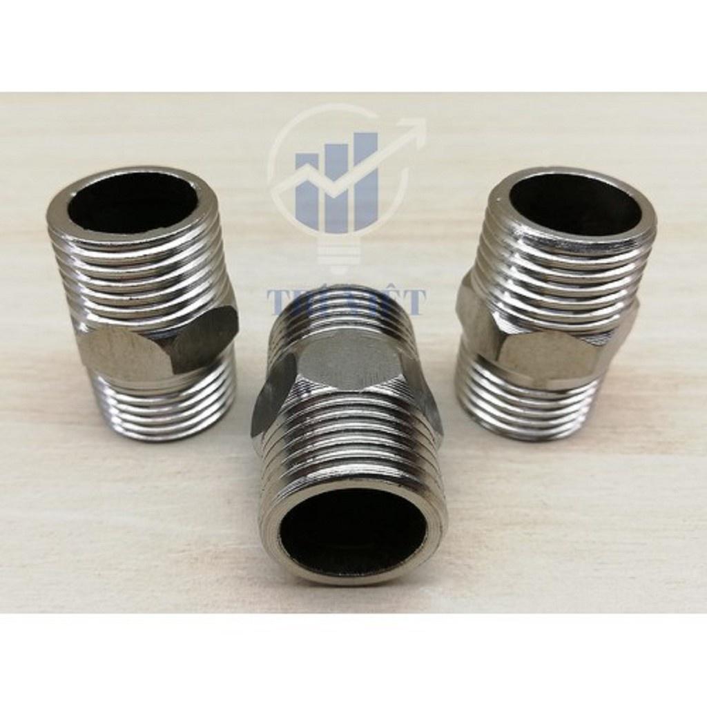 Combo 10 Kép inox ren ngoài, nối inox ren ngoài sáng bóng