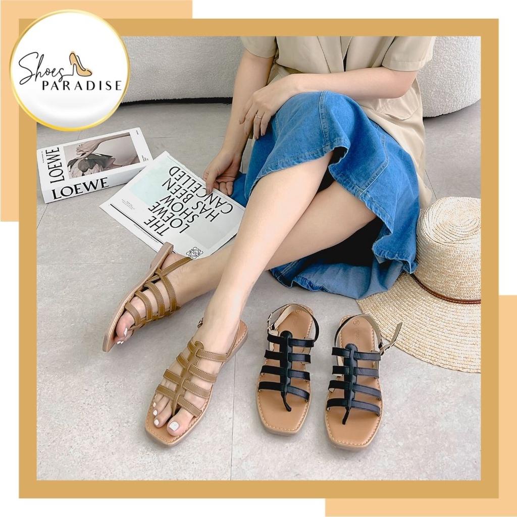 Sandal nữ xinh rọ đế bệt dây thời trang hàn quốc da bò Shoes Paradise SD07