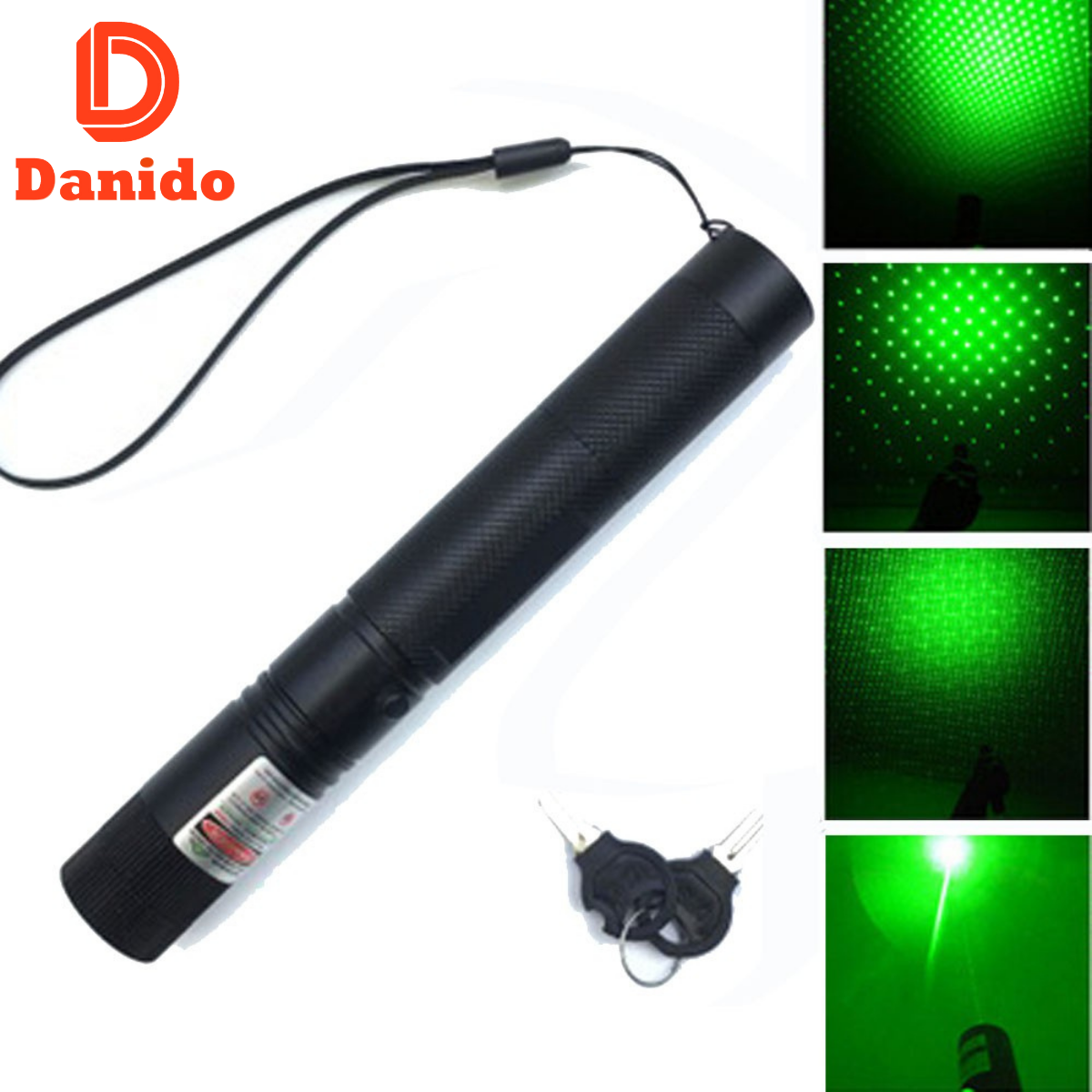 Đèn Laser siêu sáng Laze SD 303  full hộp kèm pin và củ sạc - Đèn pin laser ánh sáng xanh cao cấp chính hãng D Danido