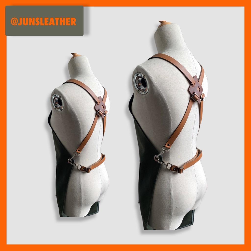 Dây da đeo tạp dề pha chế của Junsleather dùng cho tạp dề pha chế của Barista hoặc Bartender