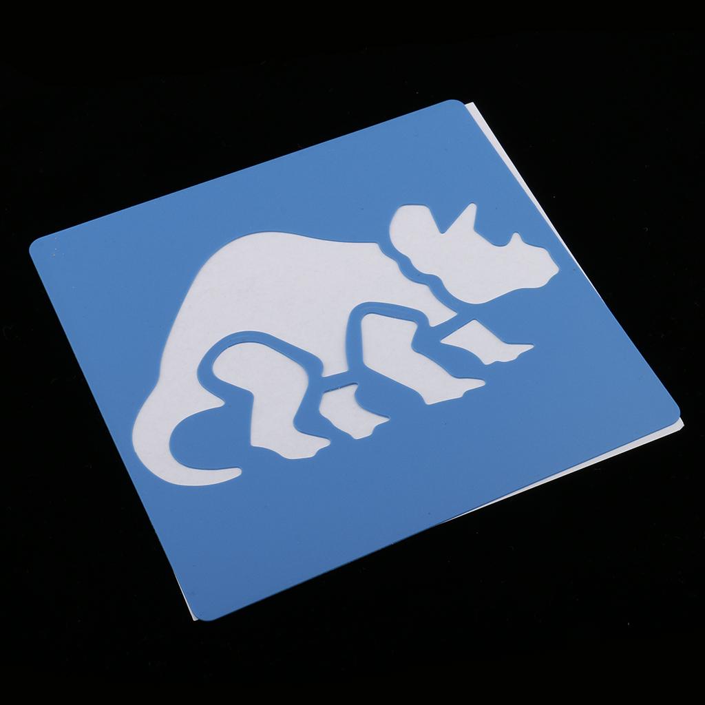 6 Cái/bộ Vẽ Bản Mẫu Stencils Thước Dành Cho Trẻ Em Đồ Trang Trí 14X15 Cm Số 1