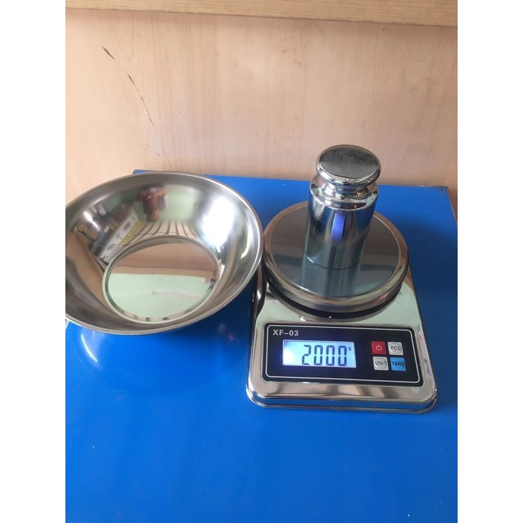 Cân điện tử làm bánh 5kg, inox có tô inox kèm theo