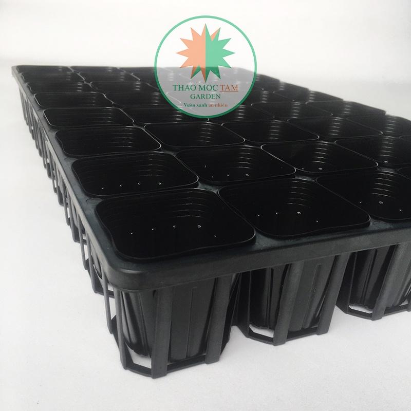Combo 03 Bộ Khay 40 lỗ + 120 Chậu ươm 7.5 chuẩn Nhật - Khay ươm cây con, cây giống làm vườn