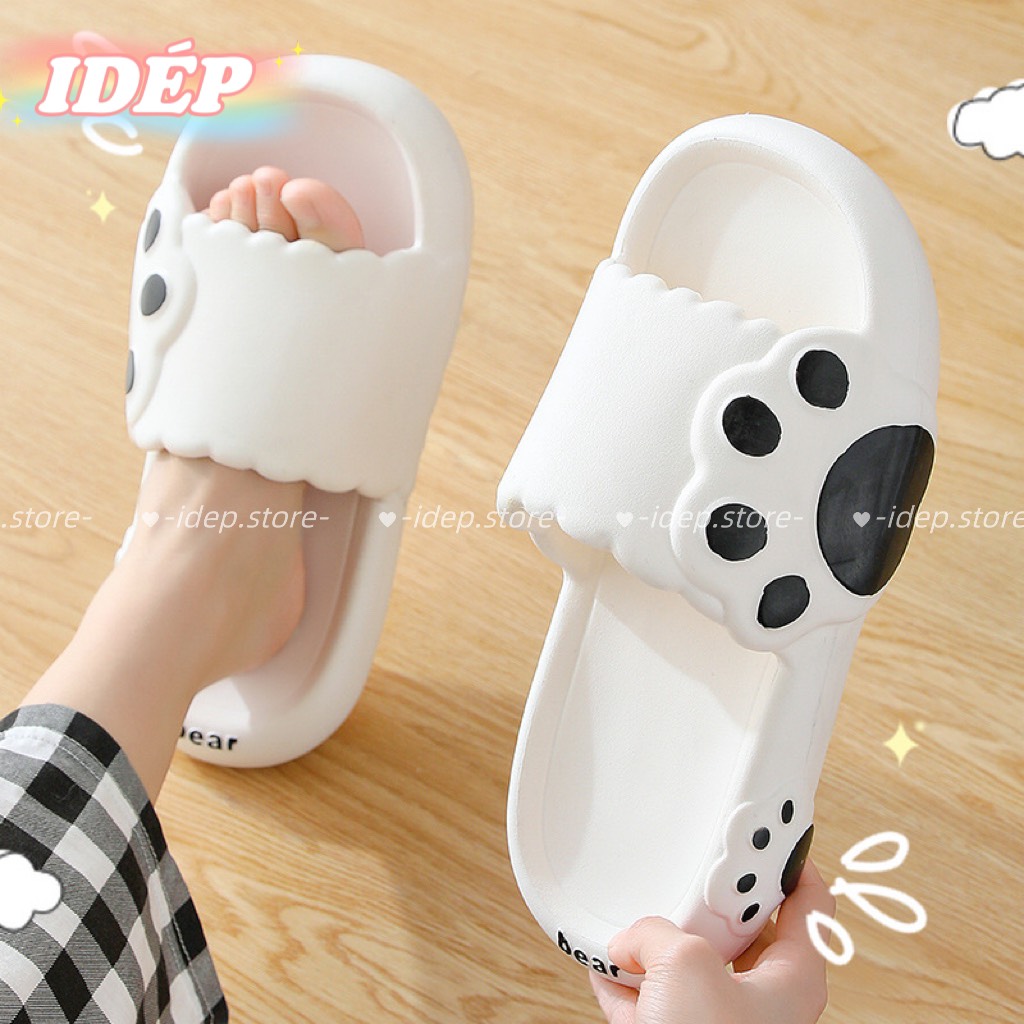 Dép bánh mì chân gấu đế dày 3.5cm siêu xinh chất EVA siêu nhẹ êm chân ullzang hot 2022 iDÉP- DL271