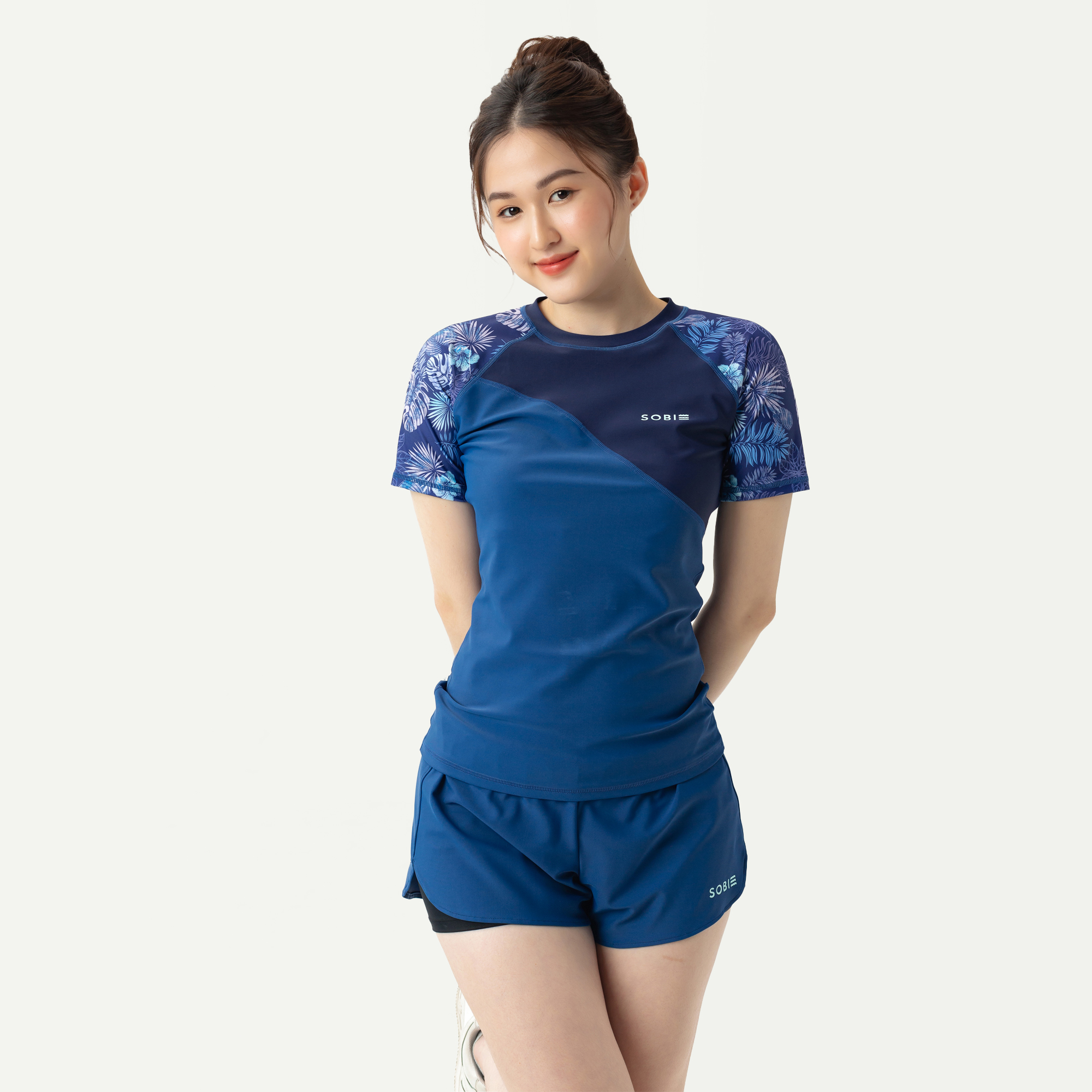 Áo bơi nữ tay ngắn Harmony Topaz SOBIE