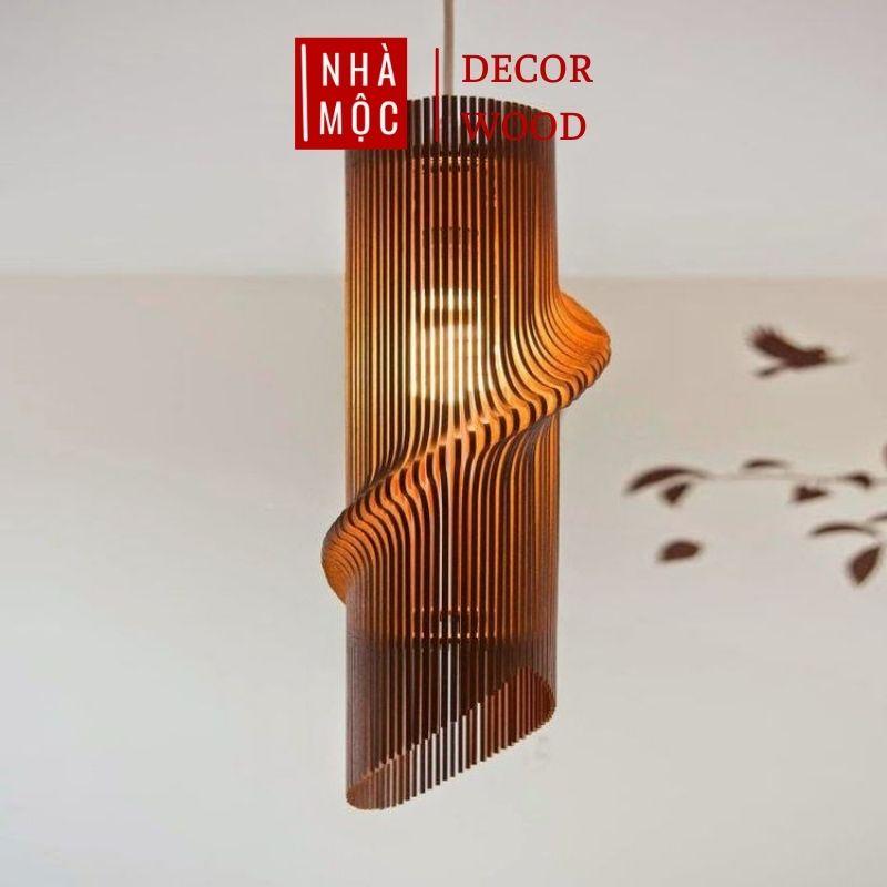 Đèn gỗ thả trần trang trí mẫu TT34