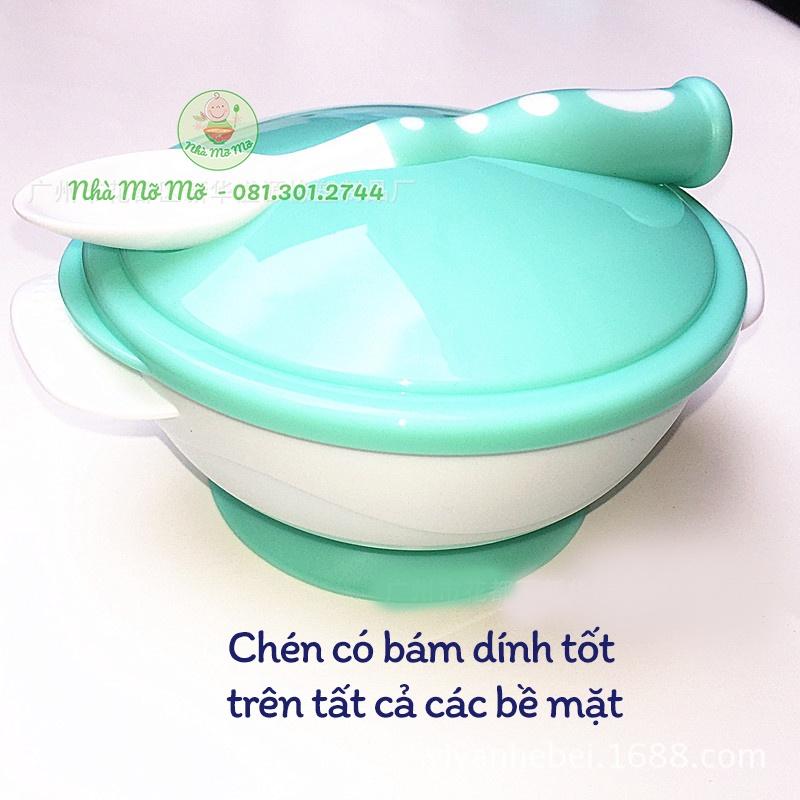 Chén Bát Chống Đổ Có Đế Hít Cho Bé Ăn Dặm