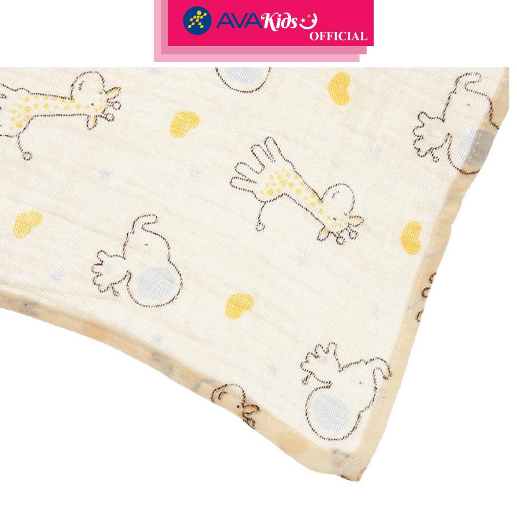 Khăn tắm muslin Bessla 2 lớp 90x100 cm - Hình thú - Hàng Chính Hãng