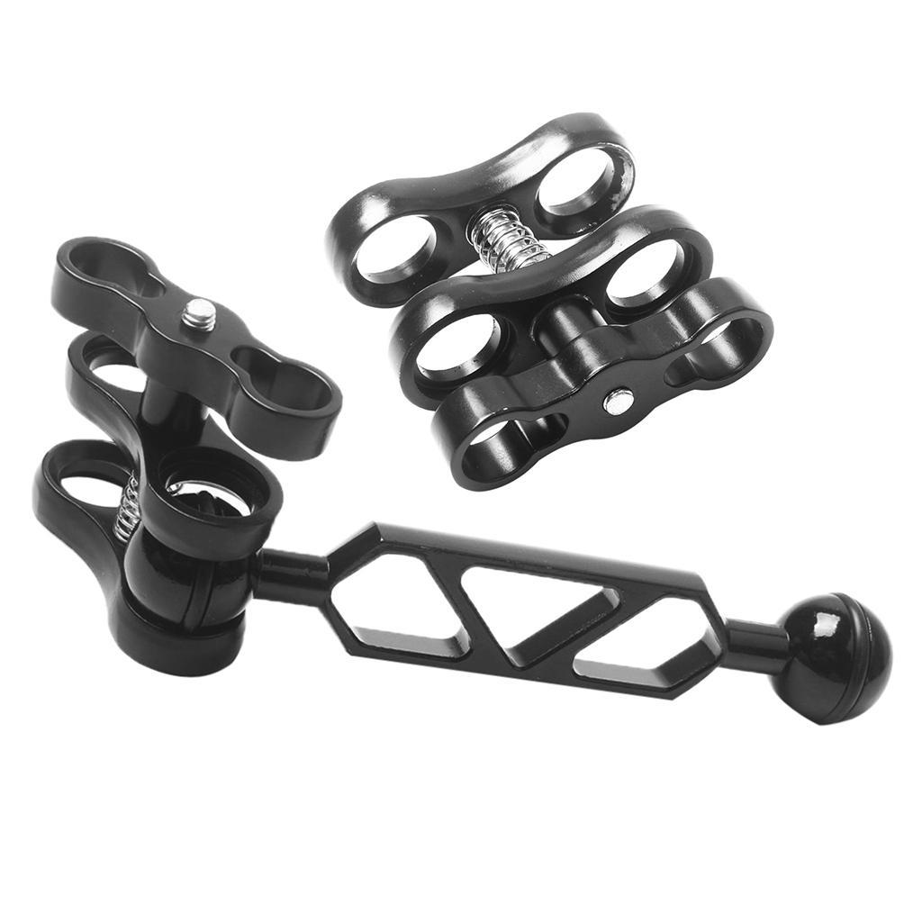 Diving 6" Ball Joint Arm Connector + 2 Clamp Mount F/ Underwater Photography