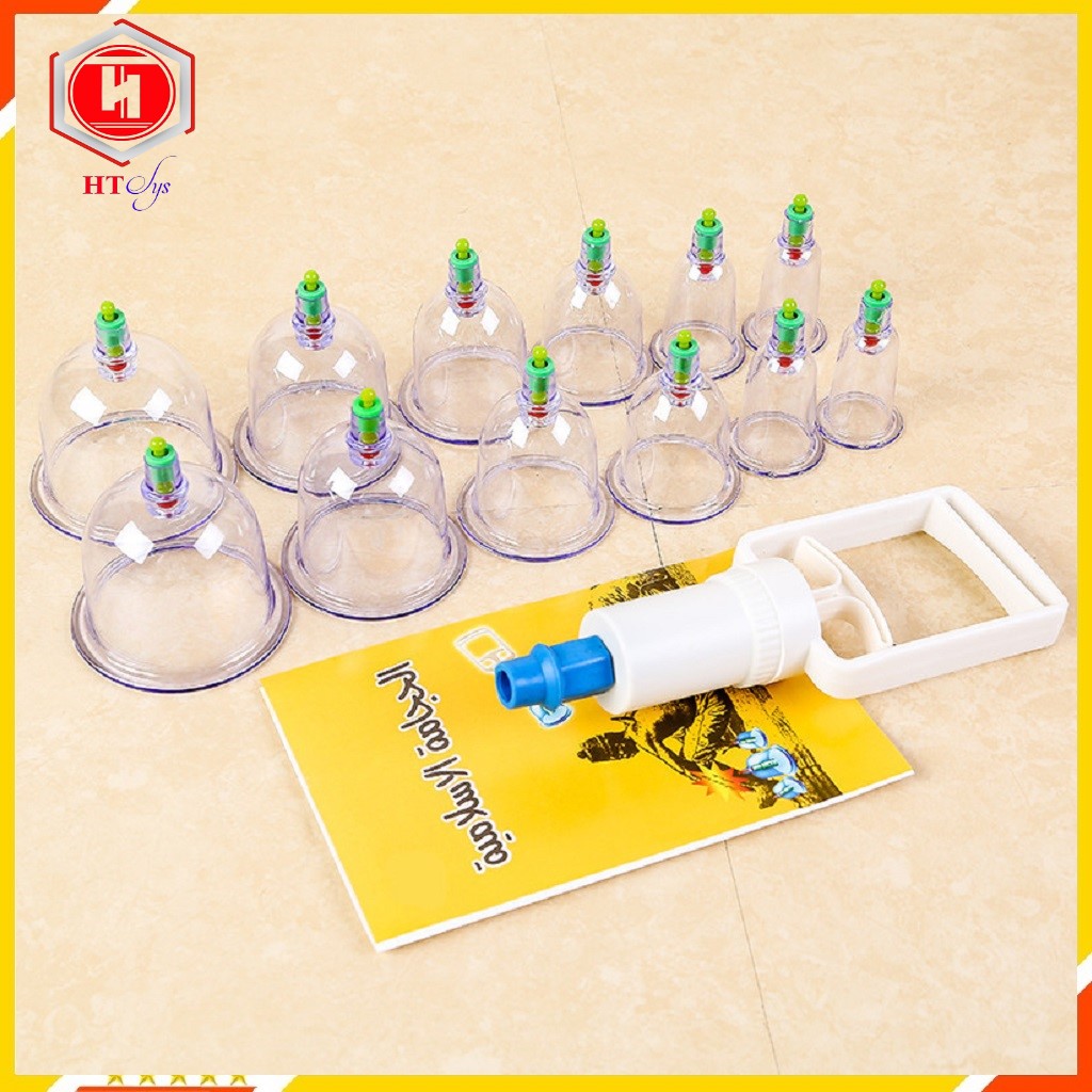 Bộ Giác Hơi, Loại 12 Ống, Bộ Giác Hơi Không Dùng Lửa, Giảm Đau Lưng, Nhức Mỏi