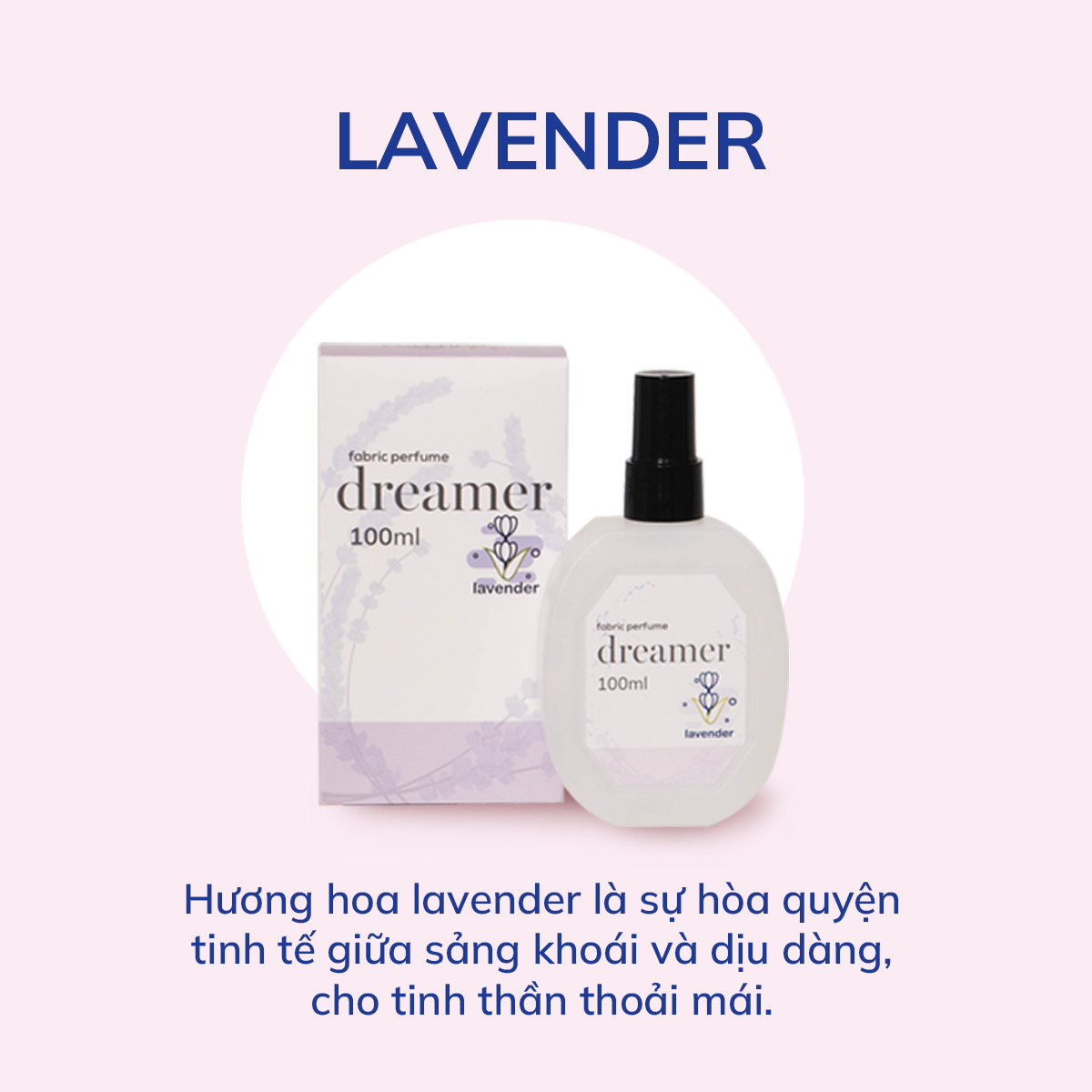 Xịt thơm quần áo Lovenose 100ml chiết xuất thiên nhiên thơm mát khửi mùi hôi và mang lại hương thơm lâu dài