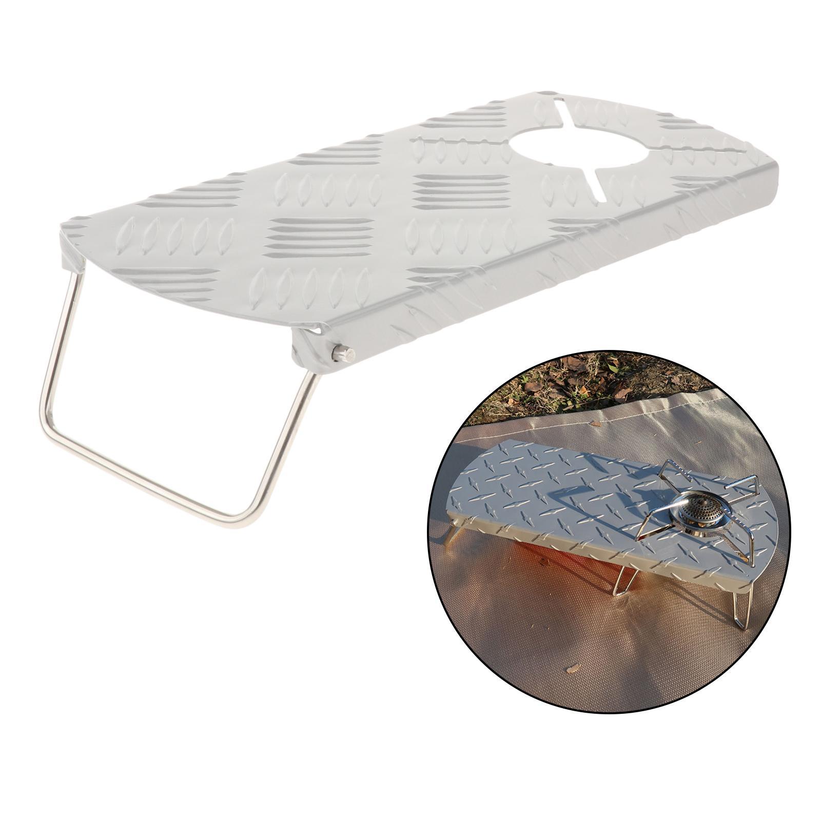 Portable Camping Table, Aluminum Alloy Folding Split Gas Stove Stand Holder Desk with Storage Bag for Picnic, Beach Dining &amp; Cooking, Easy to Clean