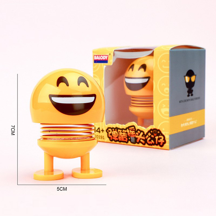 Thú nhún emoji lò xo ô tô biểu cảm 8 gương mặt
