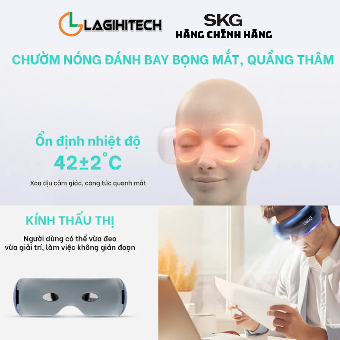 Máy Massage Mắt SKG E3 Pro - Hàng Chính Hãng