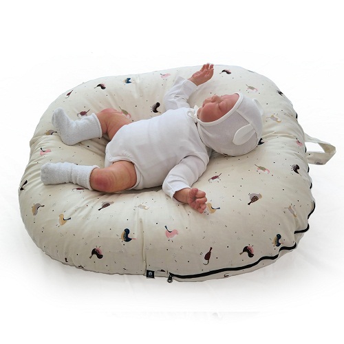 Gối chống trào ngược Rototo bebe nhập khẩu chất liệu cotton mềm mại khắc phục tình trạng trào ngược sơ sinh