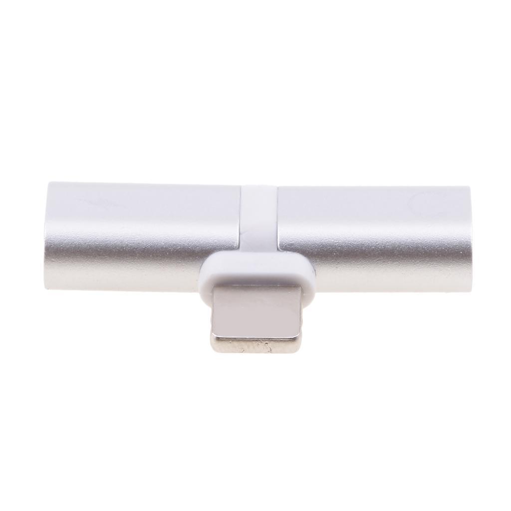 2 in 1 Headphones Jack Charger & Audio Splitter Adapter for