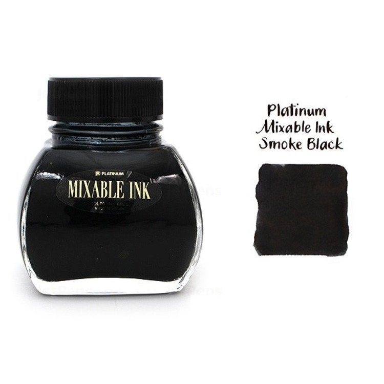 Mực bút máy Platinum Mixable dùng cho bút máy (60ml) - Smoke Black (Màu đen)