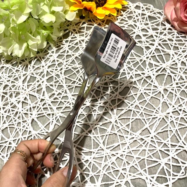 Kẹp gắp thức ăn inox nhỏ hình chiếc kéo